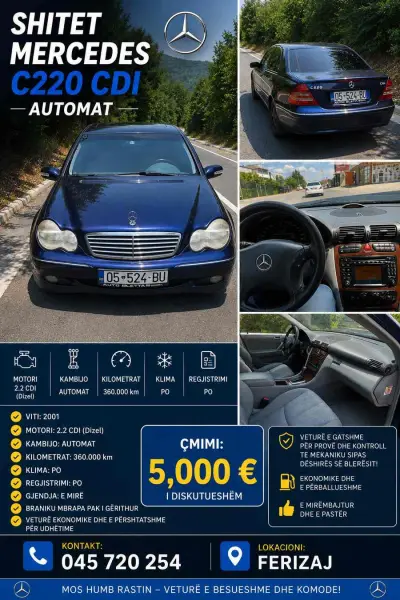 Mercedes-benz C 220 2001 diesel në Ferizaj