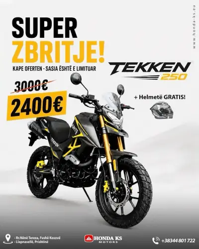 Honda TEKKEN HUNTER 2026 Petrol në Fushë Kosovë